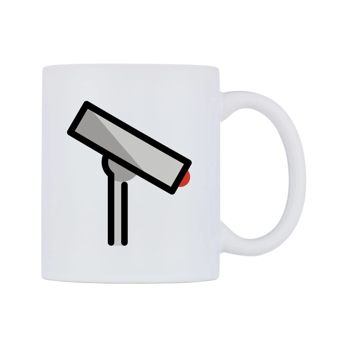 Surveillance Emoji Mug — mug, left side, on a white background