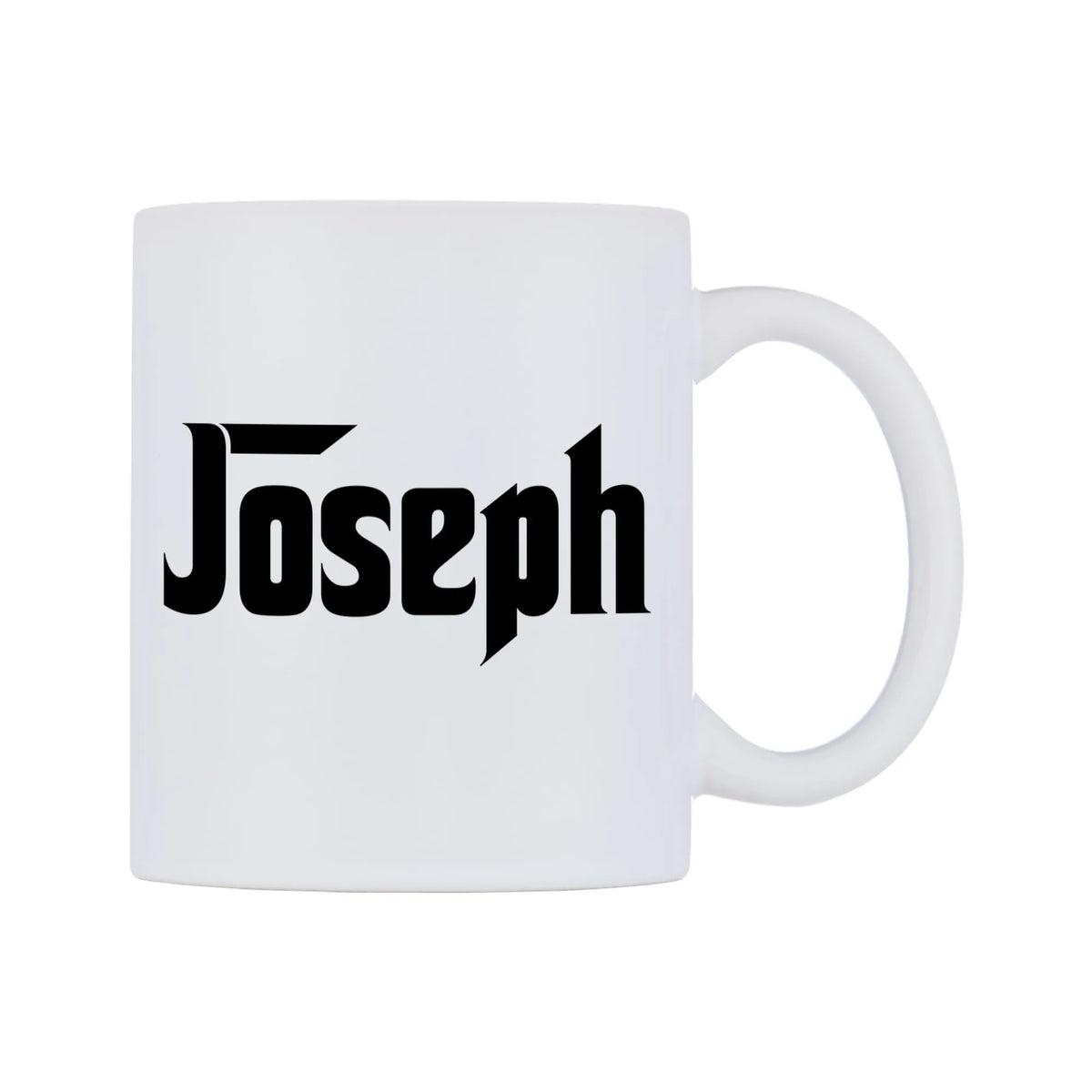 Joseph - Godfather Themed Mug — white 11oz gloss mug, left side, on a white background