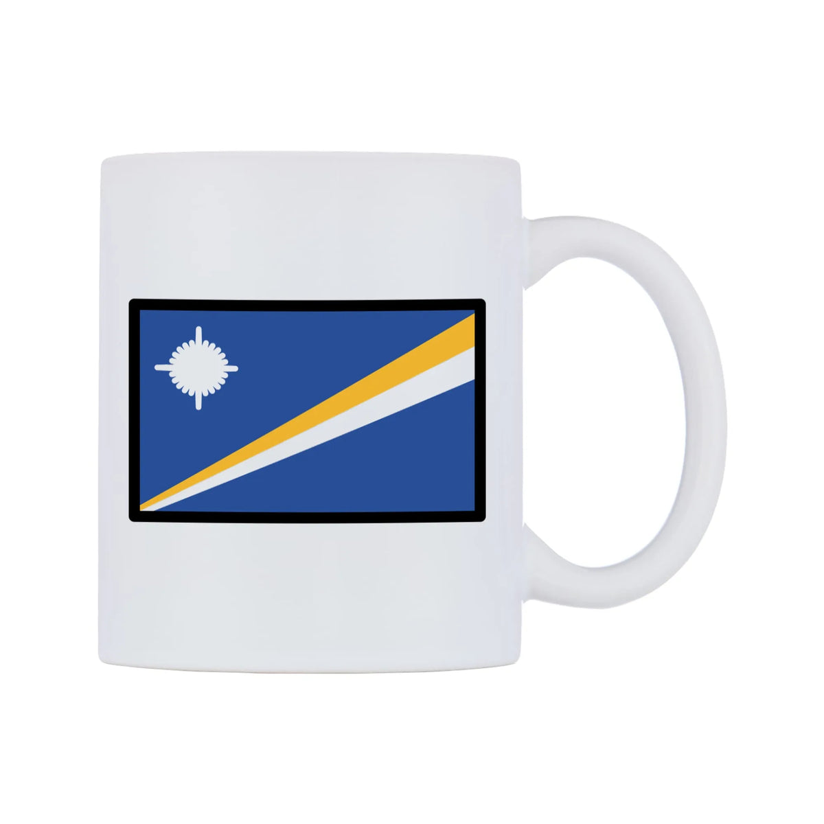 Marshall Islands Flag Emoji Mug — mug, left side, on a white background