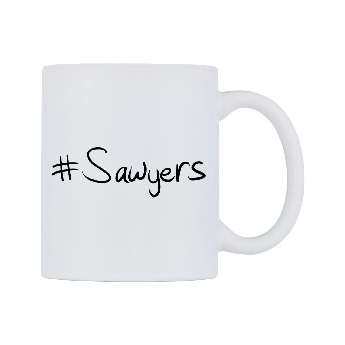 Sawyers Mug — mug, left side, on a white background