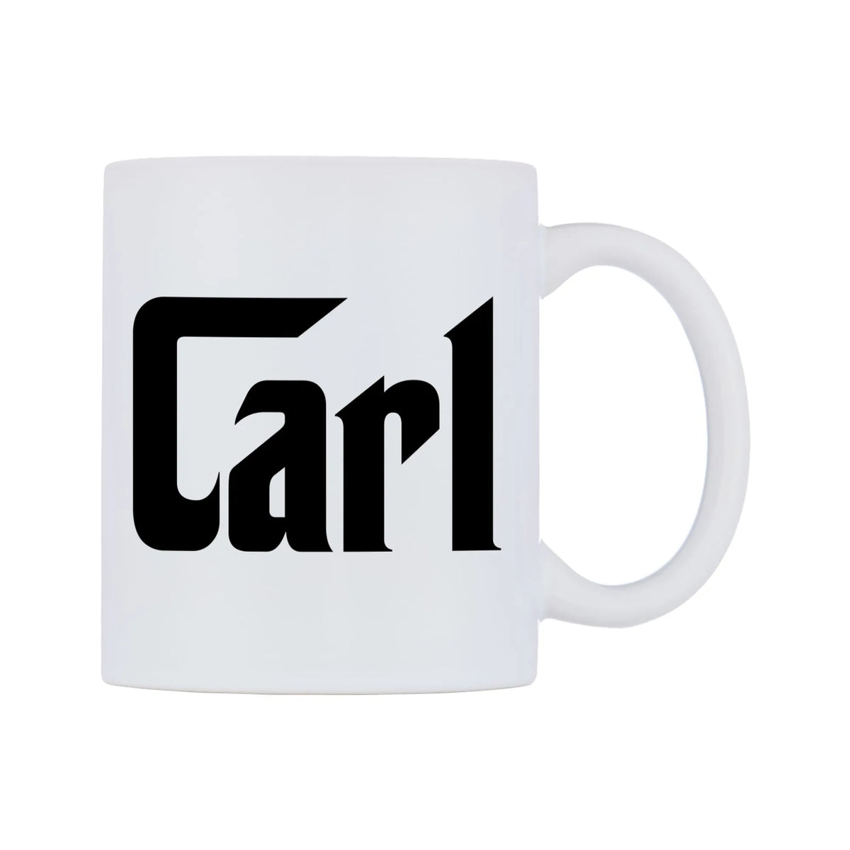 Carl - Godfather Themed Mug — white 11oz gloss mug, left side, on a white background