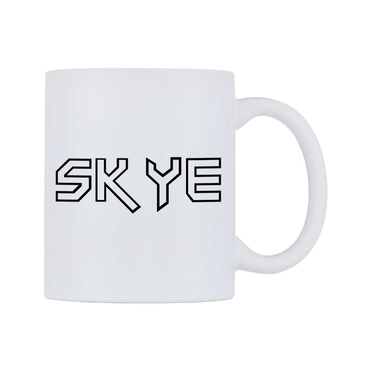 Skye - Iron Maiden Themed Mug — white 11oz gloss mug, left side, on a white background