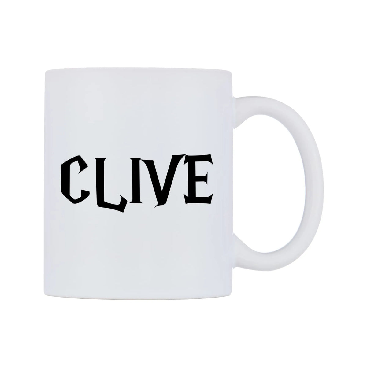 Clive - Wizard Themed Mug — white 11oz gloss mug, left side, on a white background