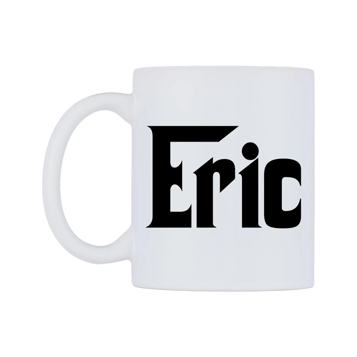 Eric - Godfather Themed Mug — white 11oz gloss mug, right side, on a white background