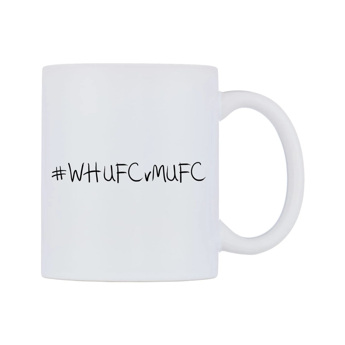 WHUFCvMUFC Mug — mug, left side, on a white background