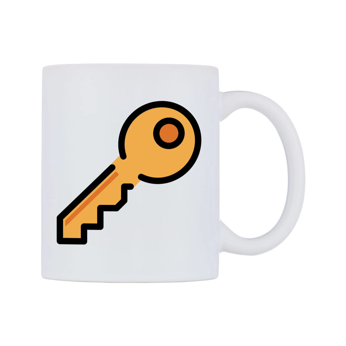 Key Emoji Mug — mug, left side, on a white background