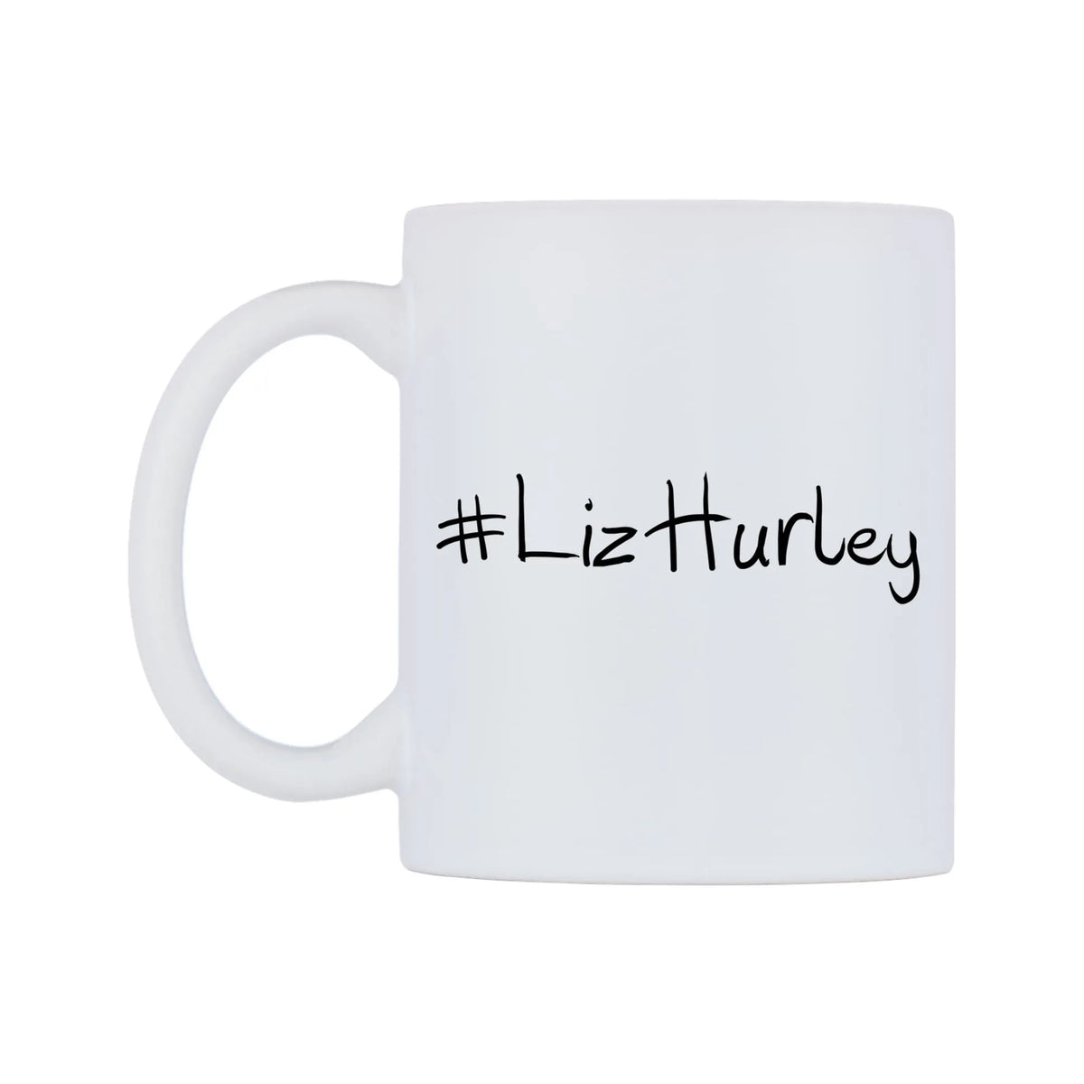 LizHurley Mug — mug, right side, on a white background
