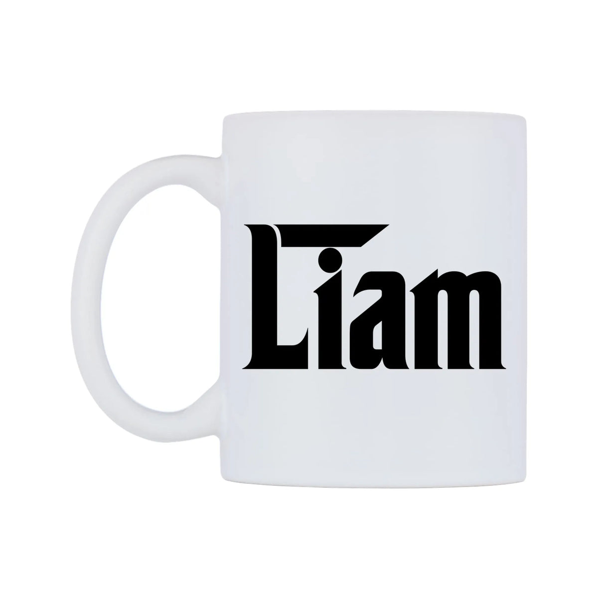 Liam - Godfather Themed Mug — white 11oz gloss mug, right side, on a white background