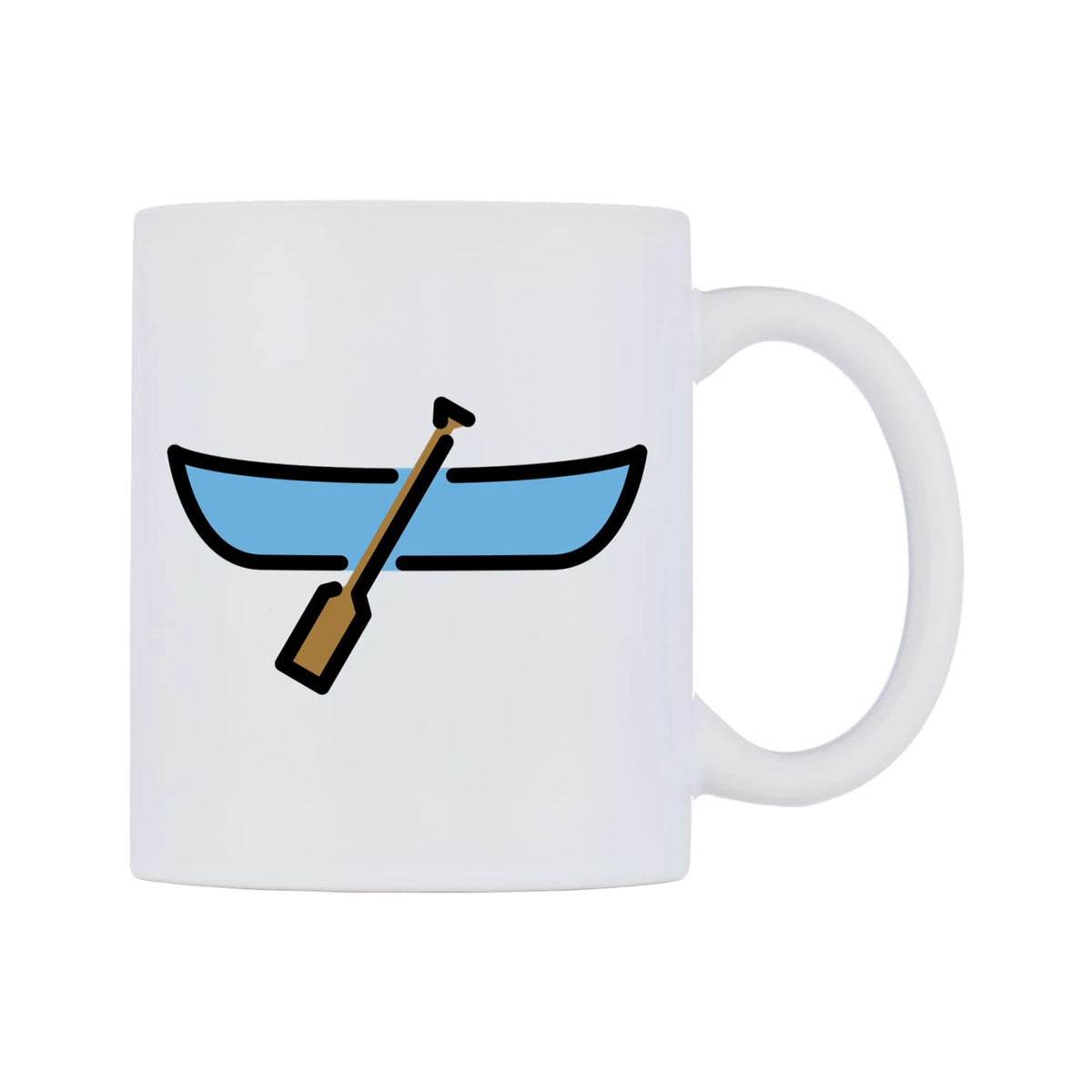 Canoe Emoji Mug — mug, left side, on a white background
