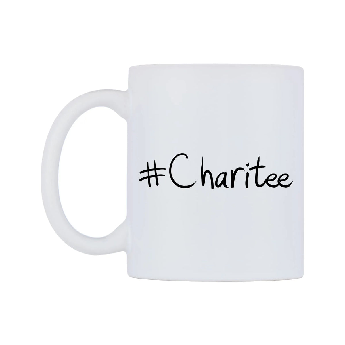 Charitee Mug — mug, right side, on a white background