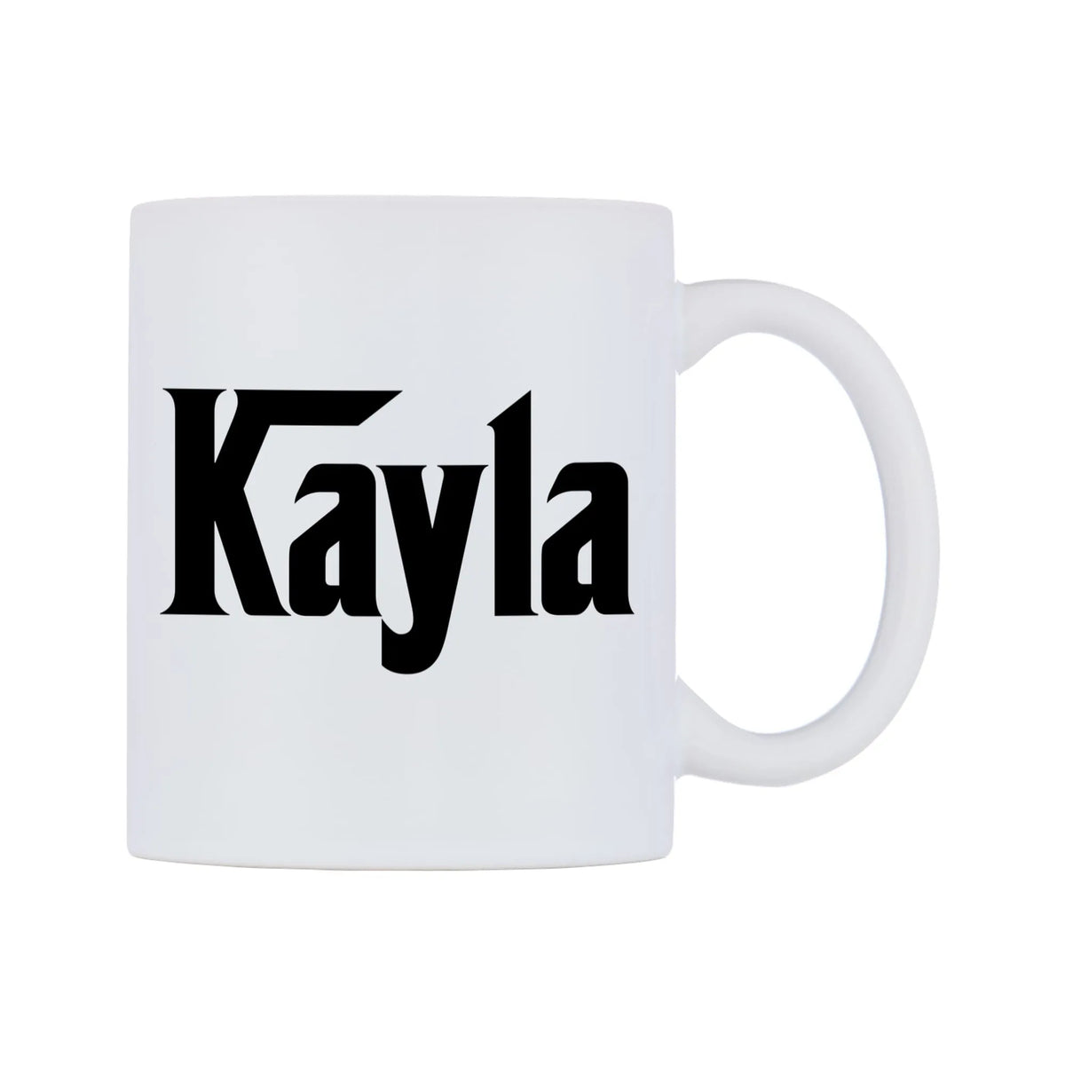 Kayla - Godfather Themed Mug — white 11oz gloss mug, left side, on a white background