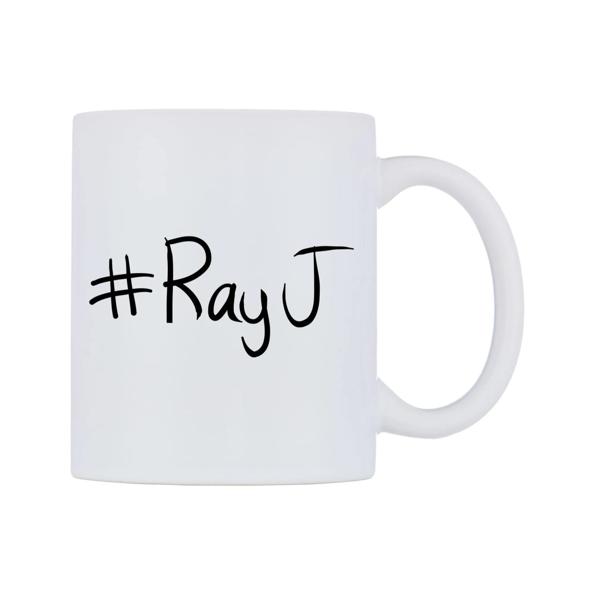 RayJ Mug — mug, left side, on a white background