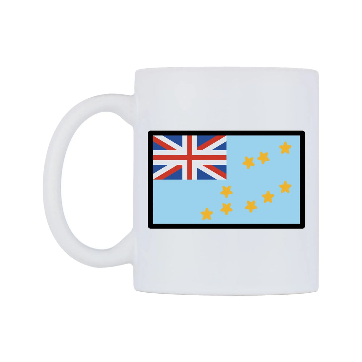 Tuvalu Flag Emoji Mug — mug, right side, on a white background