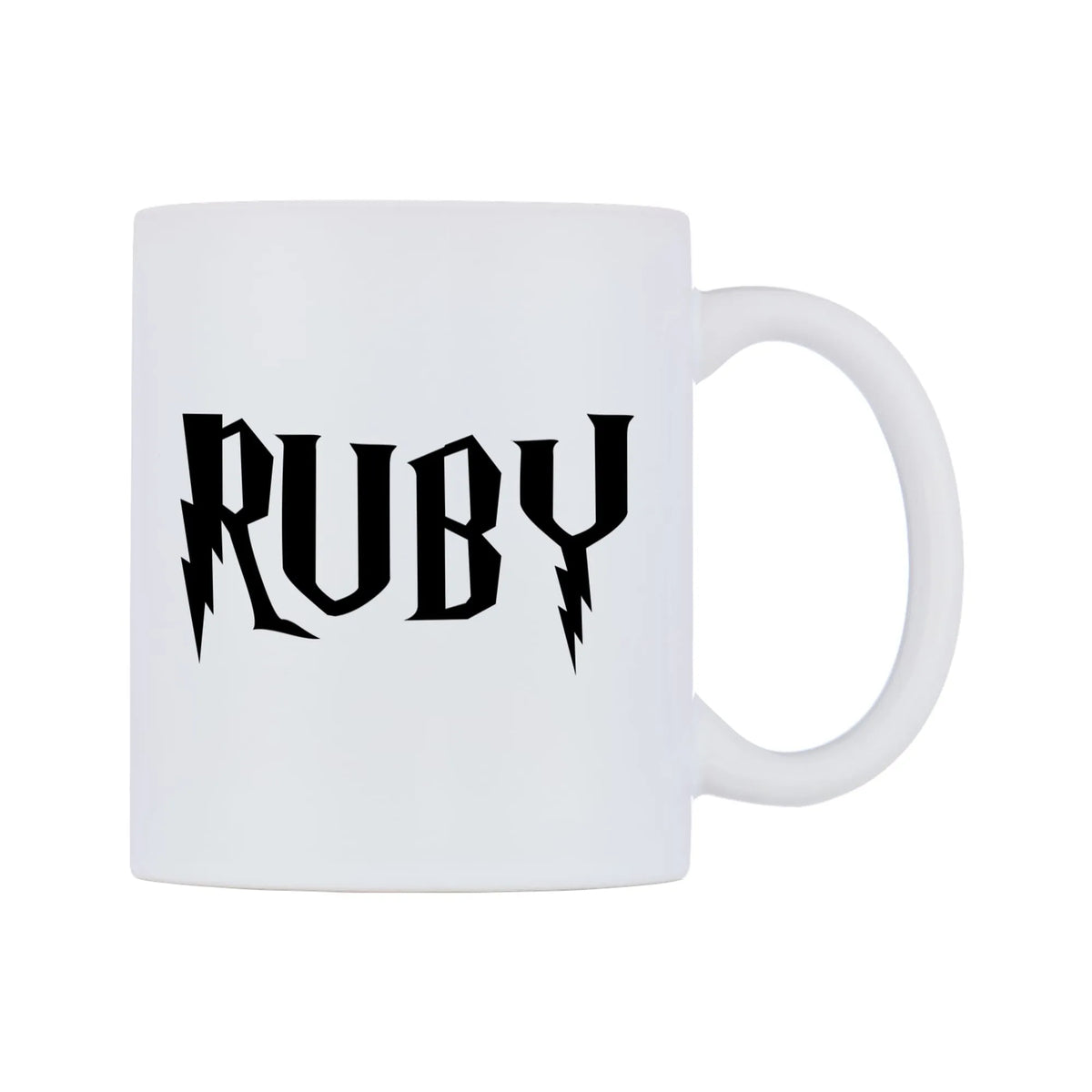 Ruby - Wizard Themed Mug — white 11oz gloss mug, left side, on a white background