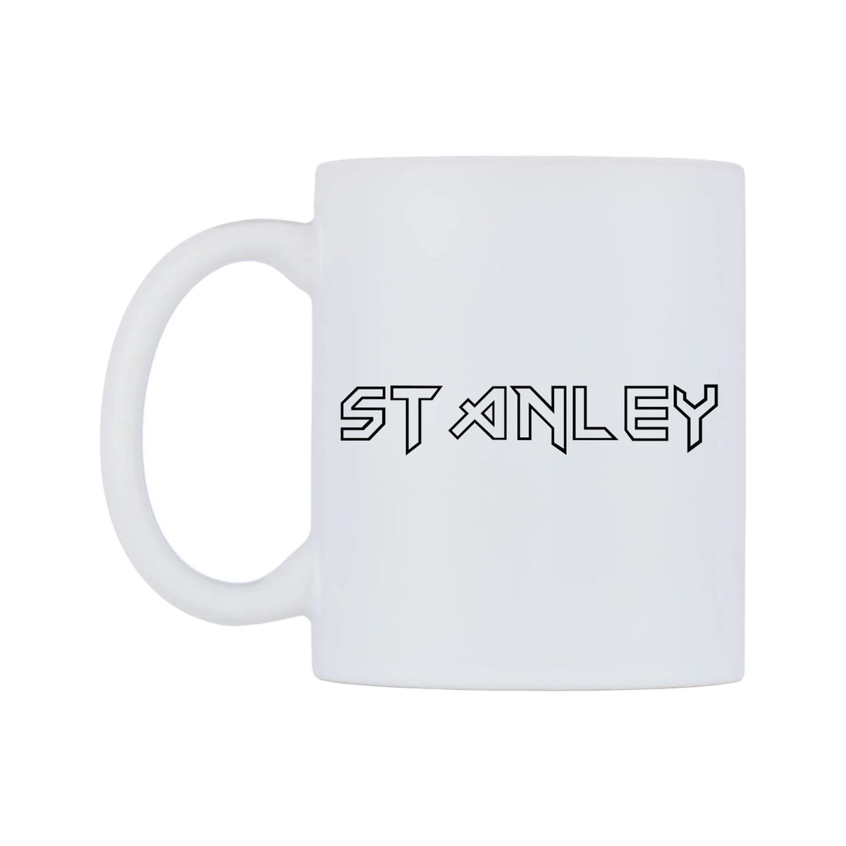 Stanley - Iron Maiden Themed Mug — white 11oz gloss mug, right side, on a white background