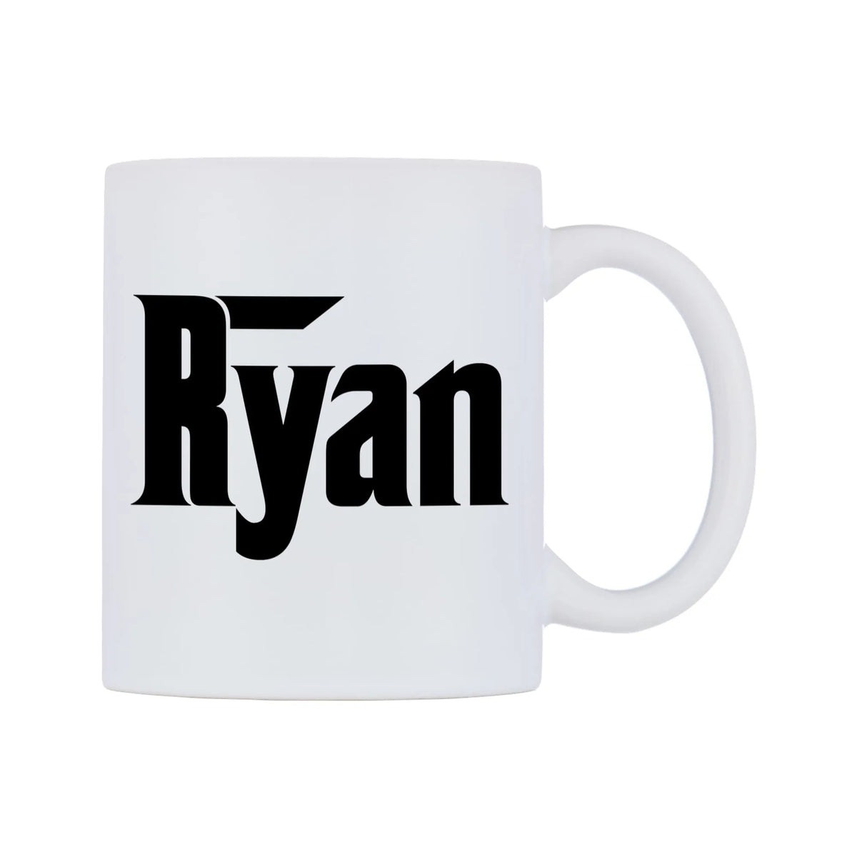 Ryan - Godfather Themed Mug — white 11oz gloss mug, left side, on a white background