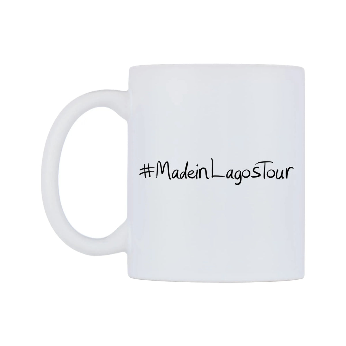 MadeinLagosTour Mug — mug, right side, on a white background