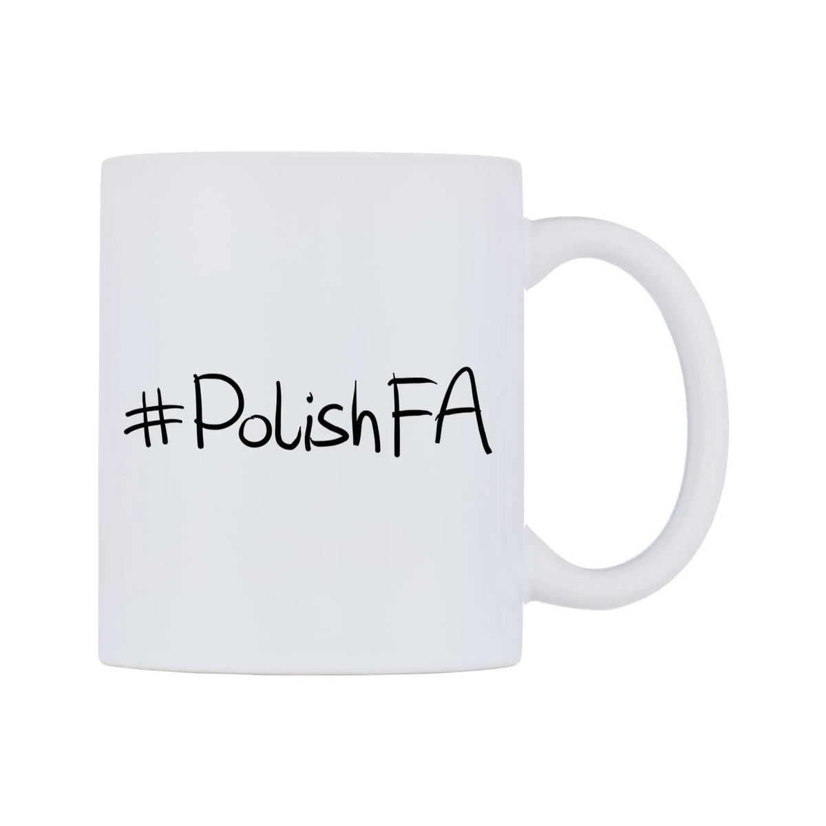 PolishFA Mug — mug, left side, on a white background