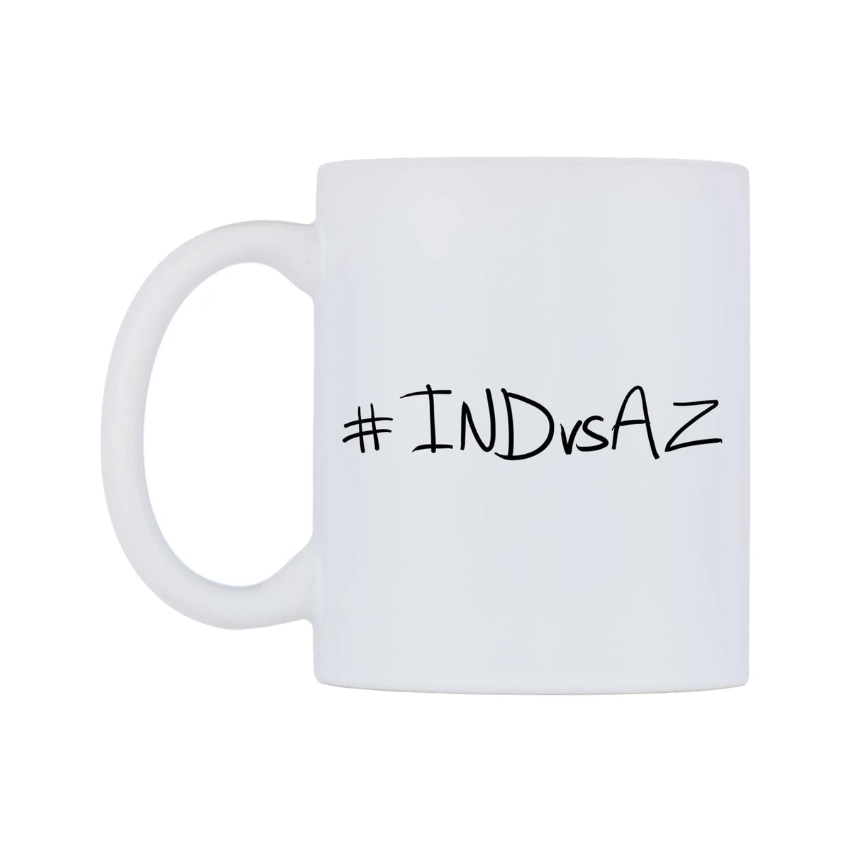 INDvsAZ Mug — mug, right side, on a white background