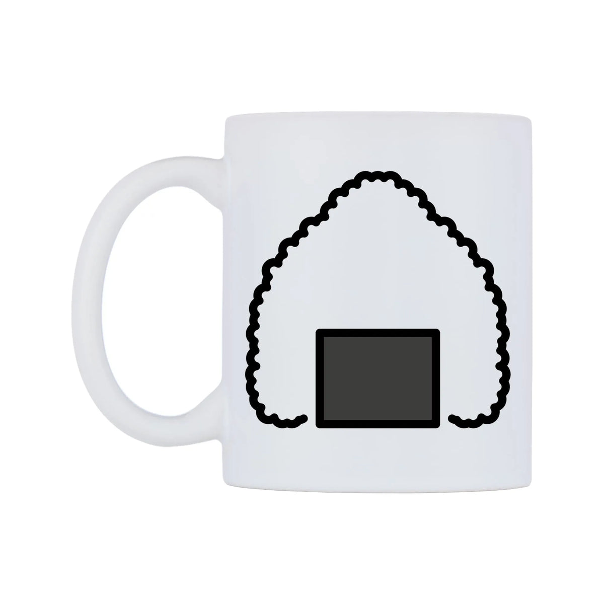 Rice Ball Emoji Mug — mug, right side, on a white background