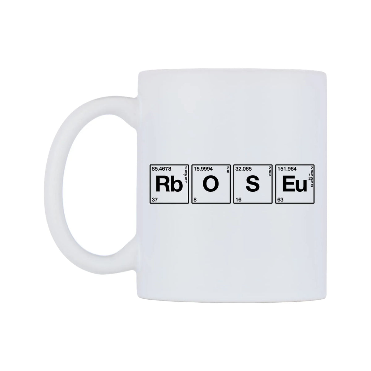 Rose - Chemistry Themed Mug — mug, right side, on a white background