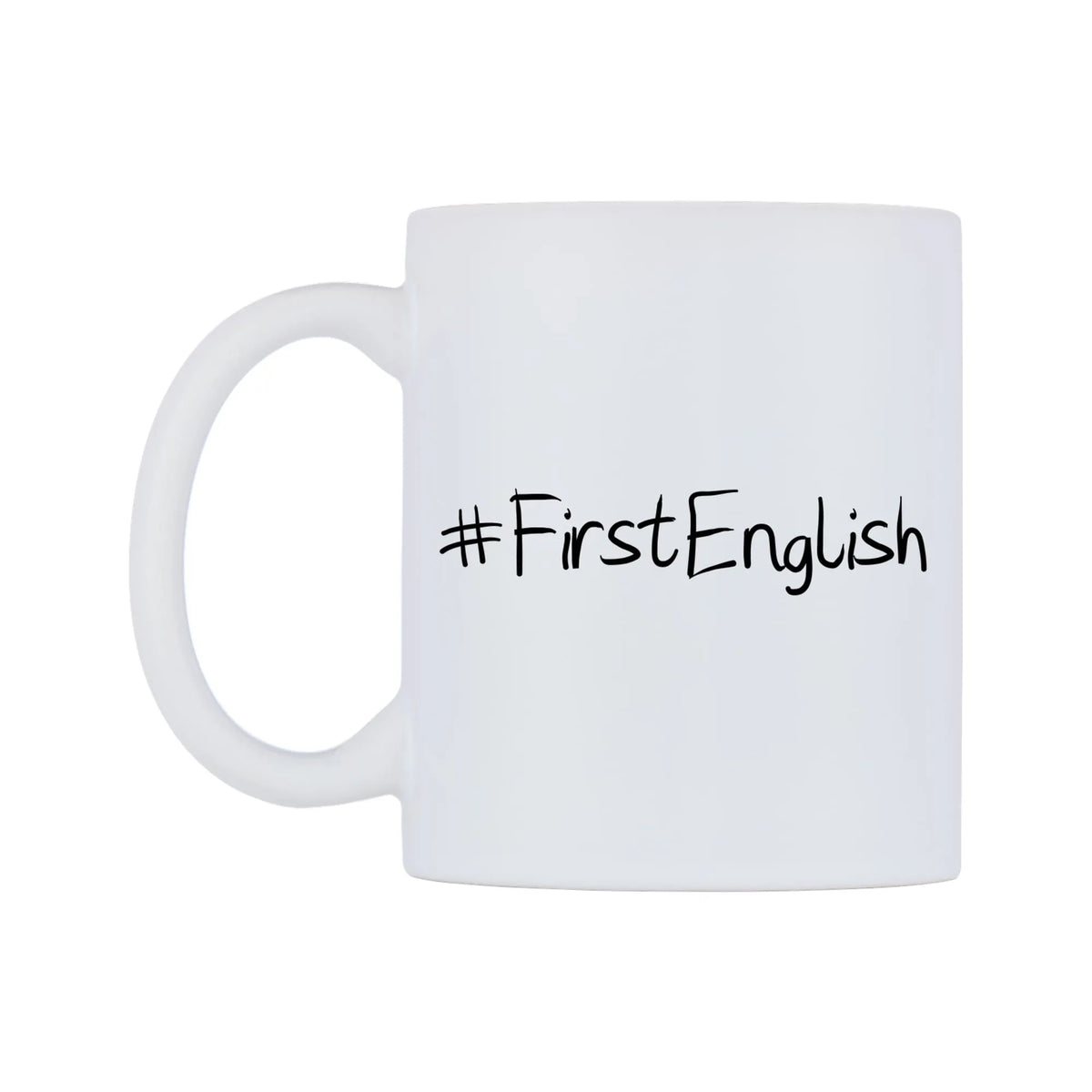 FirstEnglish Mug — mug, right side, on a white background