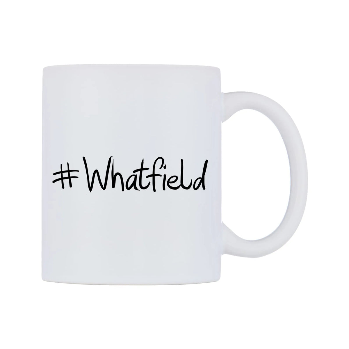 Whatfield Mug — mug, left side, on a white background
