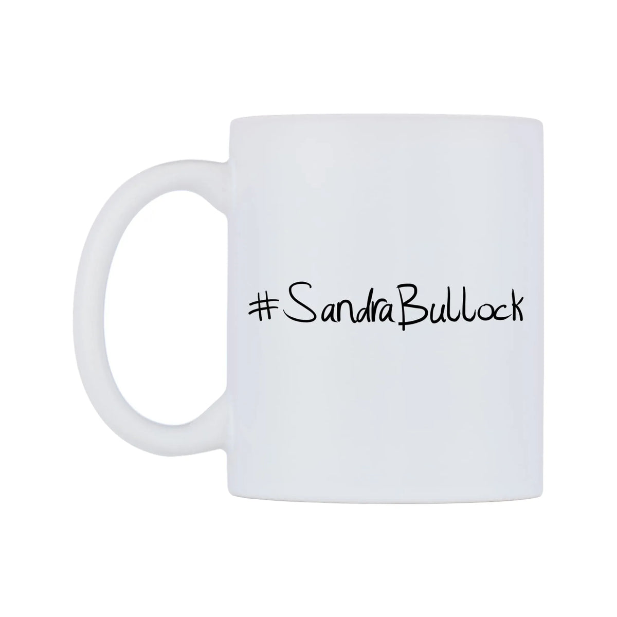 SandraBullock Mug — mug, right side, on a white background