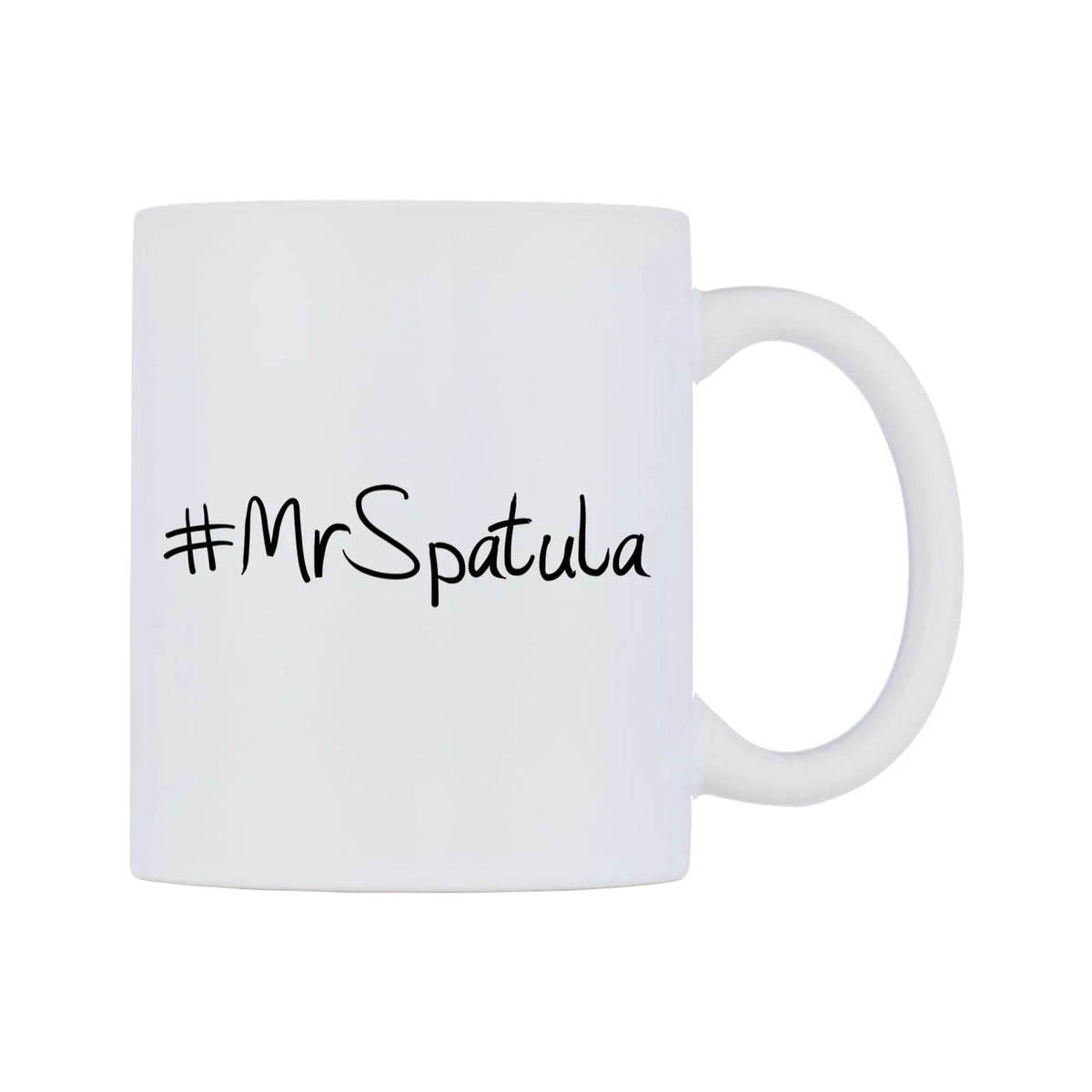 MrSpatula Mug — mug, left side, on a white background