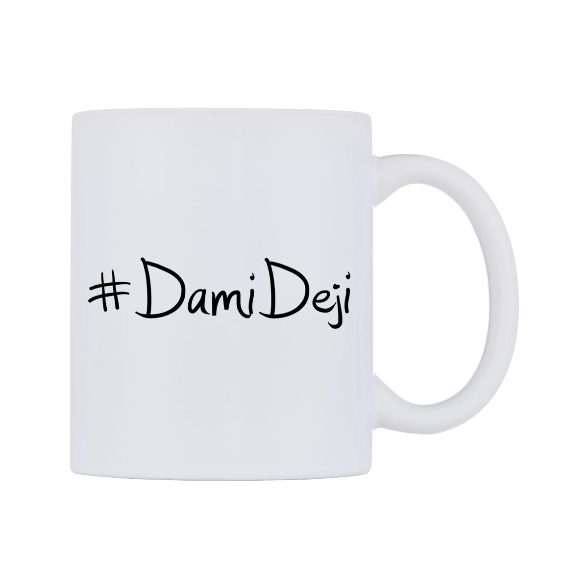 DamiDeji Mug — mug, left side, on a white background
