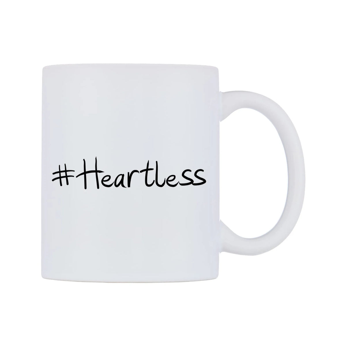 Heartless Mug — mug, left side, on a white background