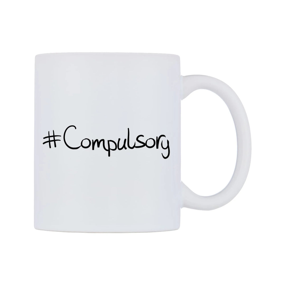 Compulsory Mug — mug, left side, on a white background