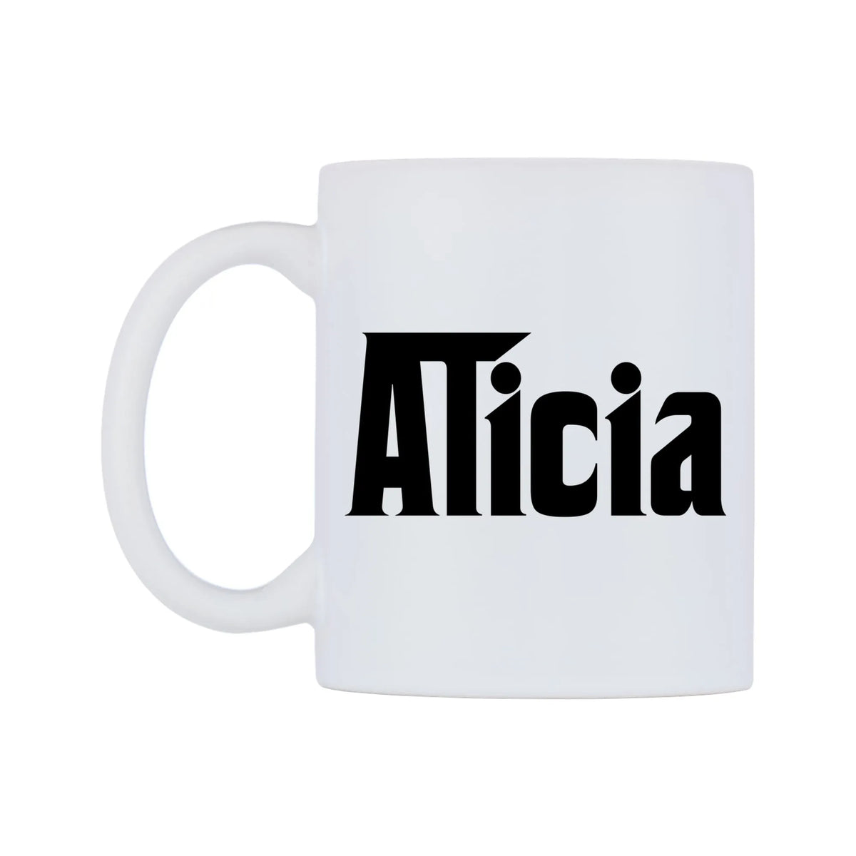 Alicia - Godfather Themed Mug — white 11oz gloss mug, right side, on a white background