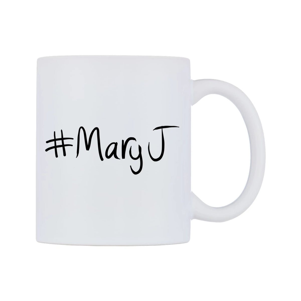 MaryJ Mug — mug, left side, on a white background
