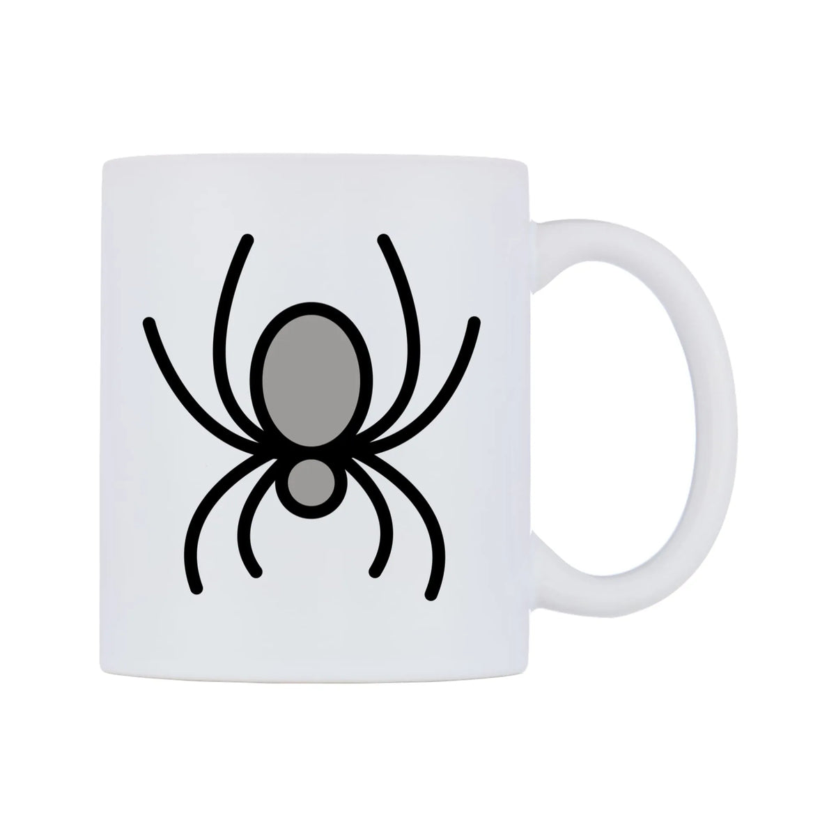 Spider Emoji Mug — mug, left side, on a white background
