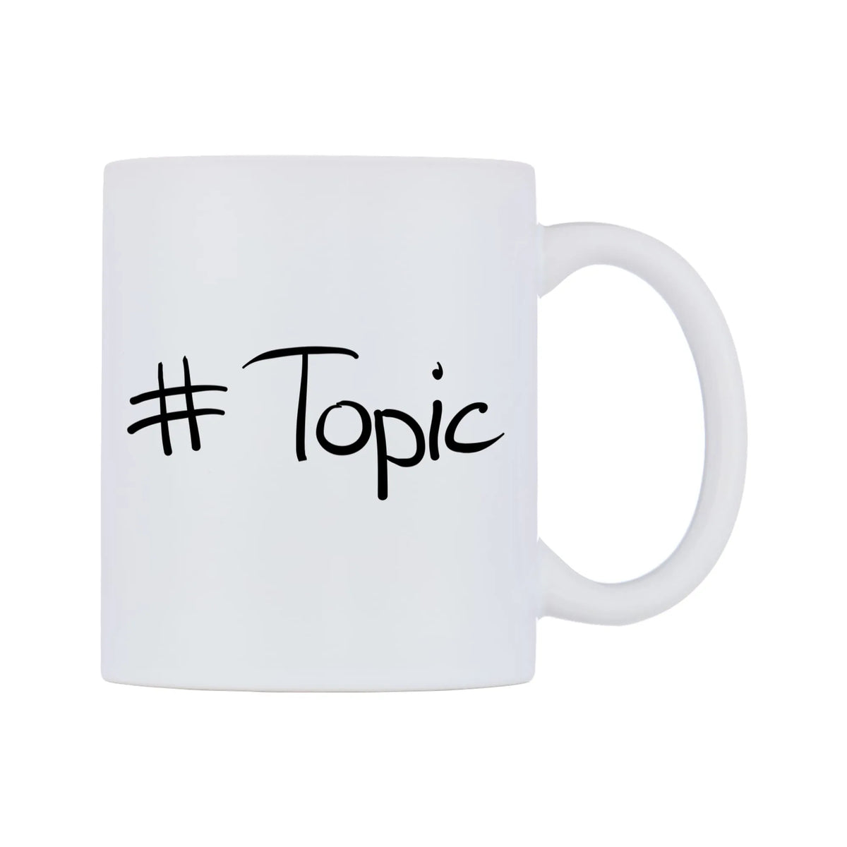 Topic Mug — mug, left side, on a white background