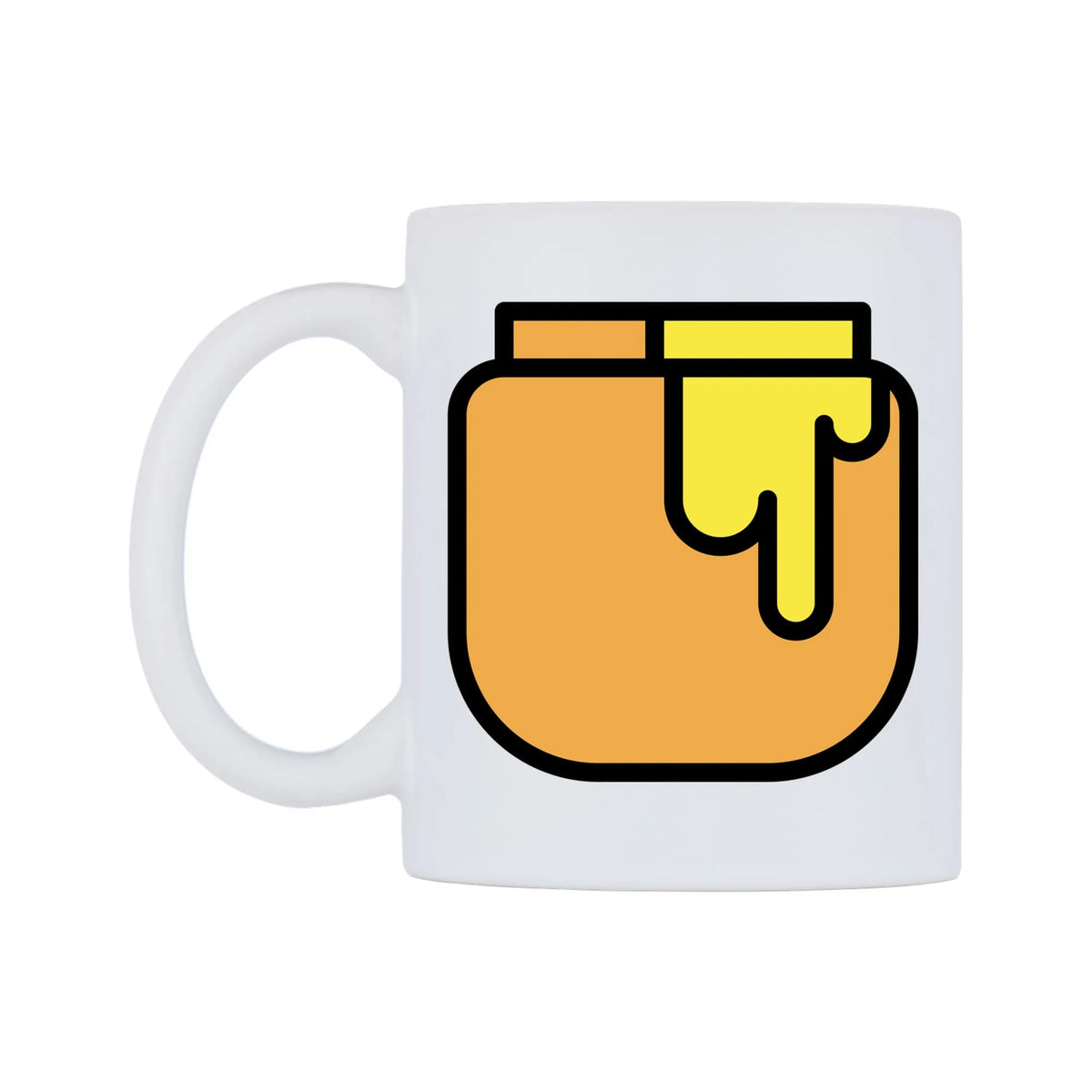 Honey Pot Emoji Mug — mug, right side, on a white background