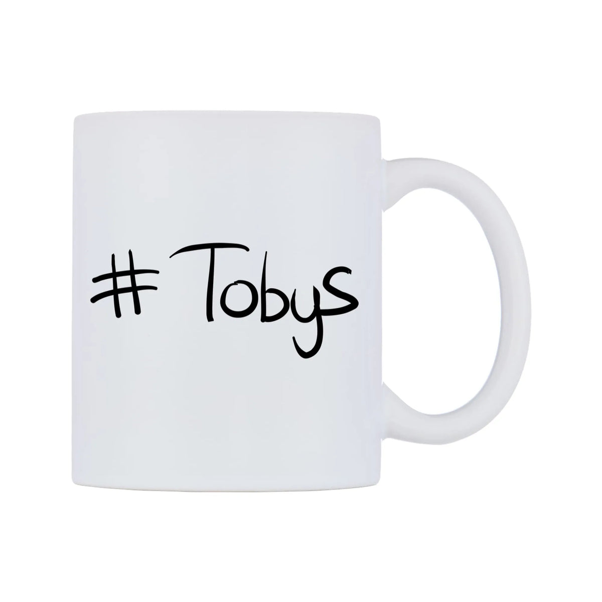 Tobys Mug — mug, left side, on a white background