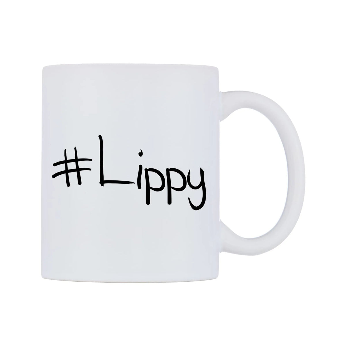 Lippy Mug — mug, left side, on a white background