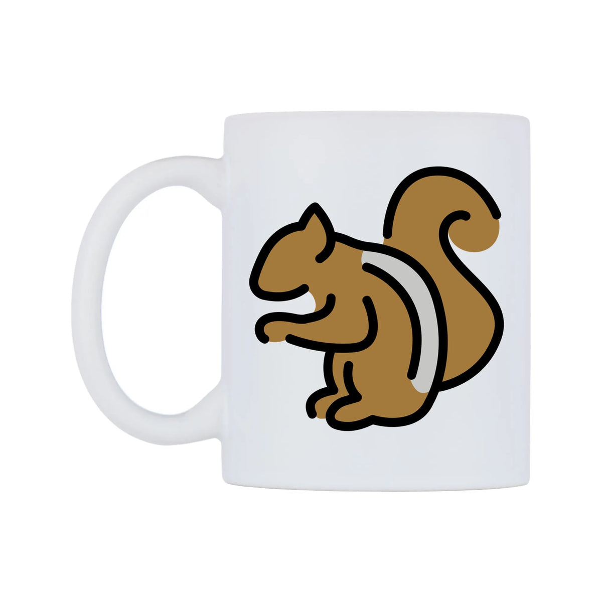 Chipmunk Emoji Mug — mug, right side, on a white background
