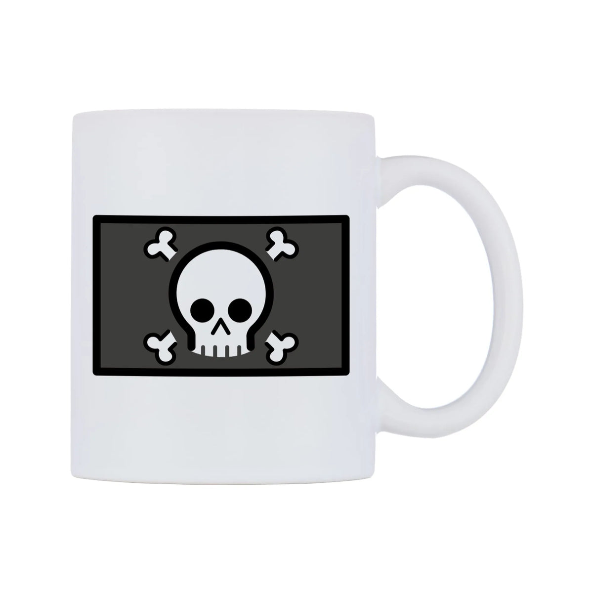 Pirate Flag Emoji Mug — mug, left side, on a white background