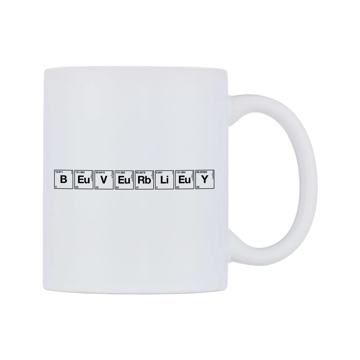 Beverley - Chemistry Themed Mug — mug, left side, on a white background