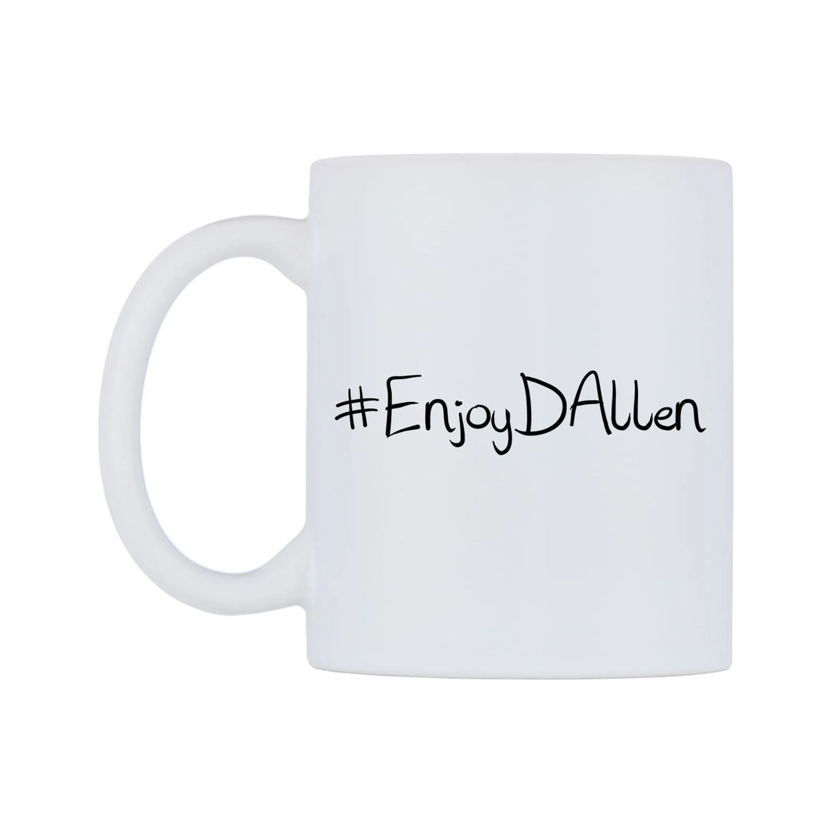 EnjoyDAllen Mug — mug, right side, on a white background