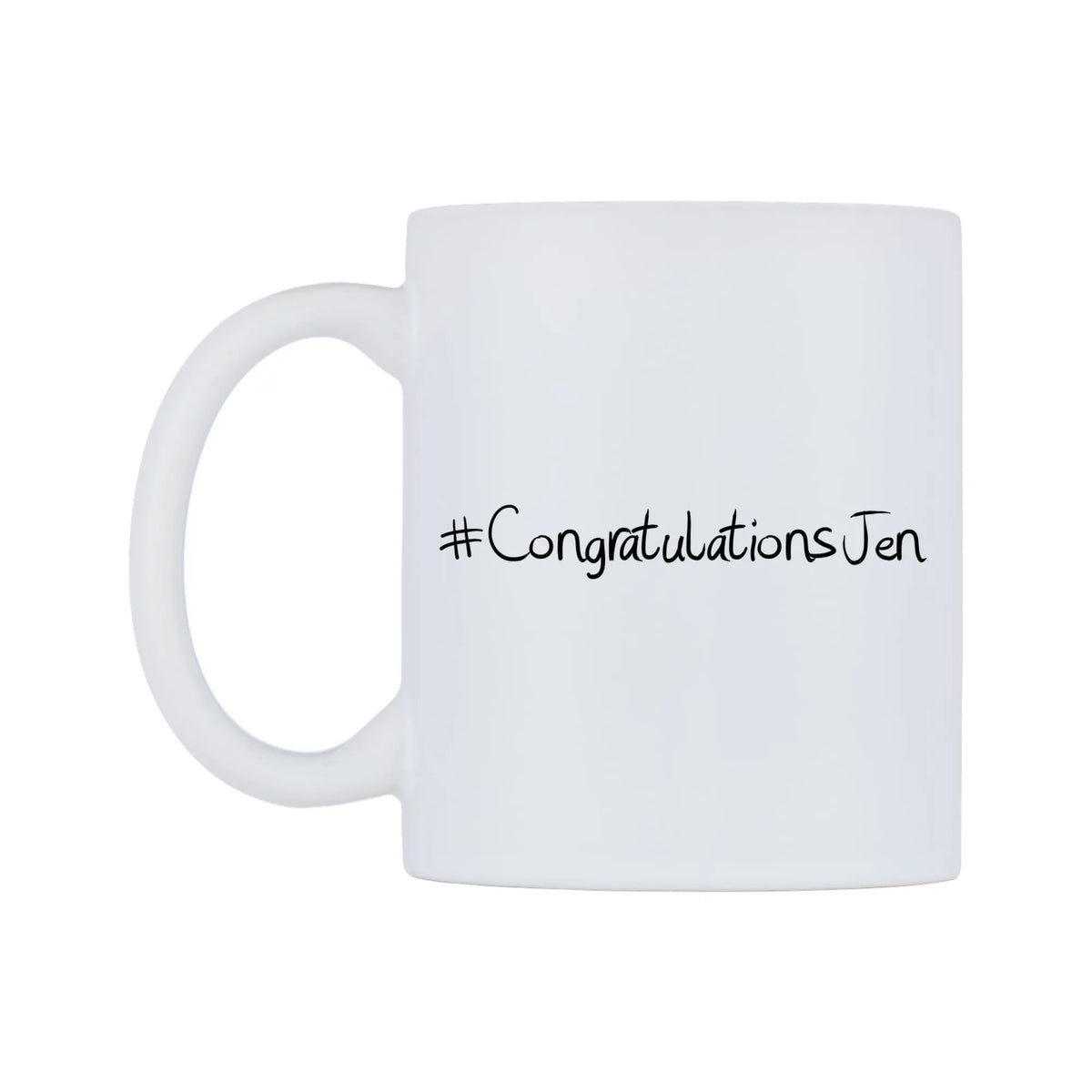 CongratulationsJen Mug — mug, right side, on a white background