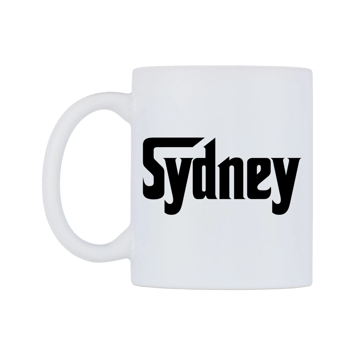 Sydney - Godfather Themed Mug — white 11oz gloss mug, right side, on a white background