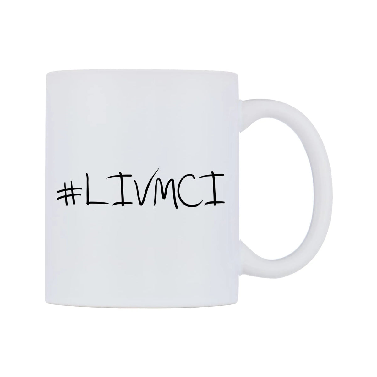 LIVMCI Mug — mug, left side, on a white background