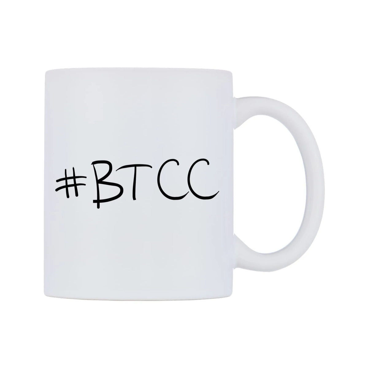 BTCC Mug — mug, left side, on a white background