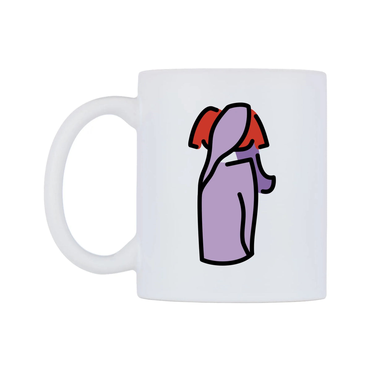 Sari Emoji Mug — mug, right side, on a white background