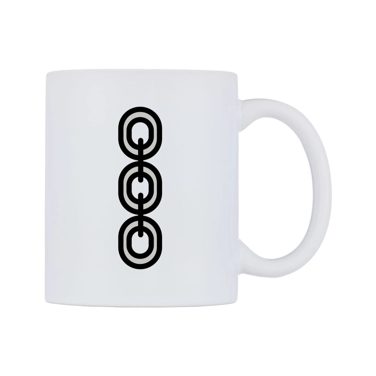Chains Emoji Mug — mug, left side, on a white background