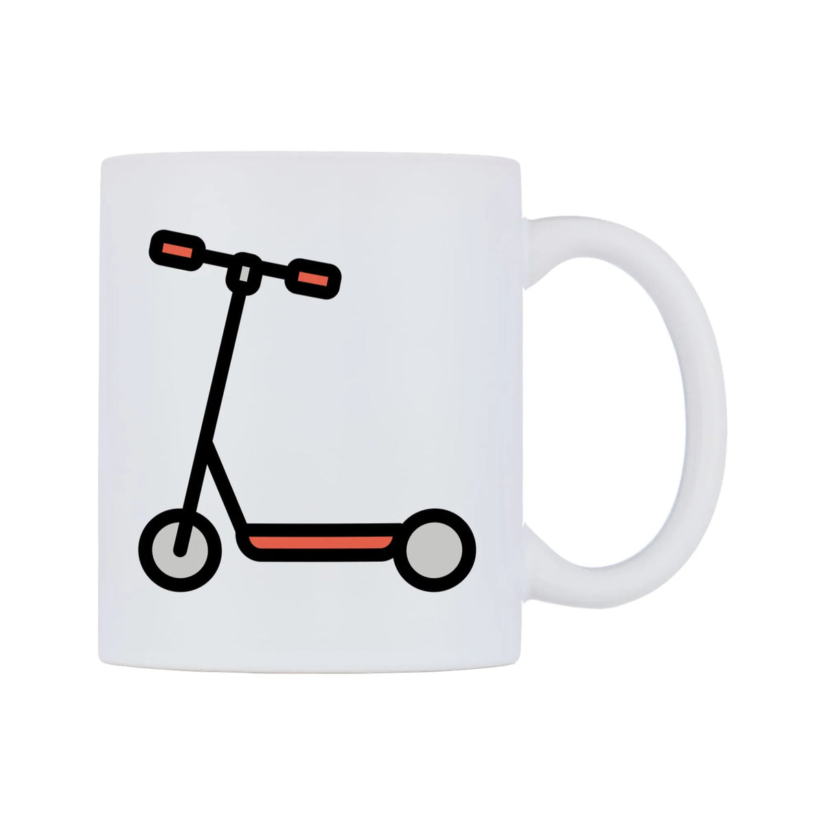 Kick Scooter Emoji Mug — mug, left side, on a white background